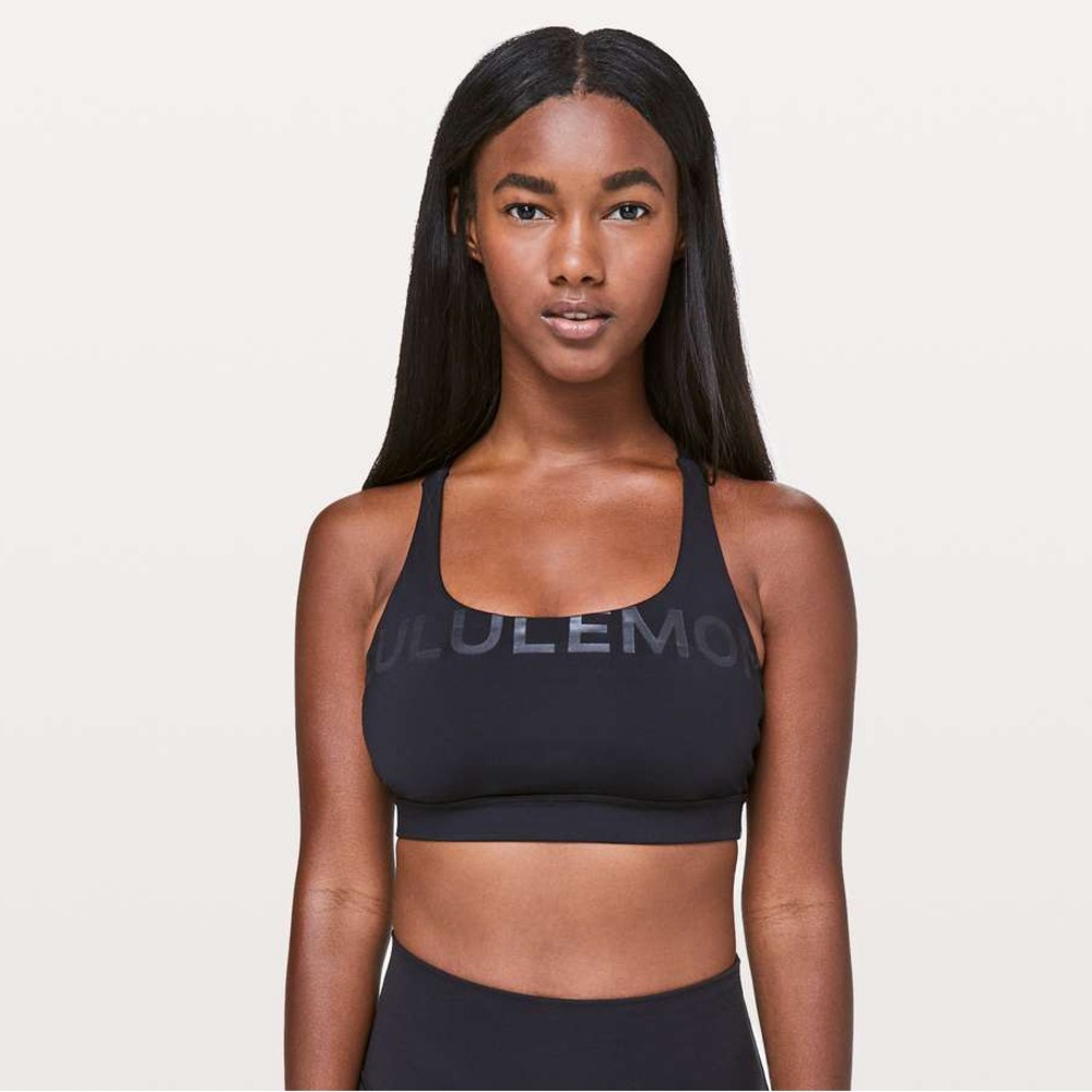 Lululemon Energy Bra 20Y Collection Workout Sport Medium Support Black B/C Cup 4